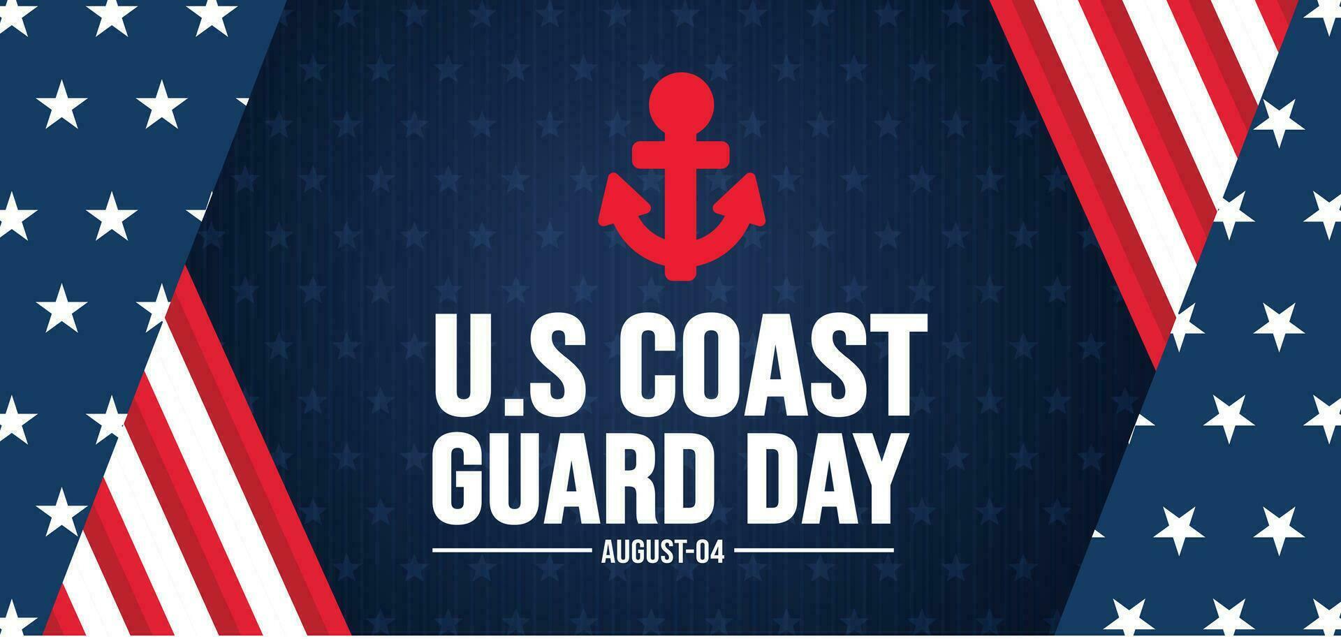 us coast guard birthday background template. Holiday concept. background, banner, placard, card, and poster design template with text inscription and standard color. vector illustration.