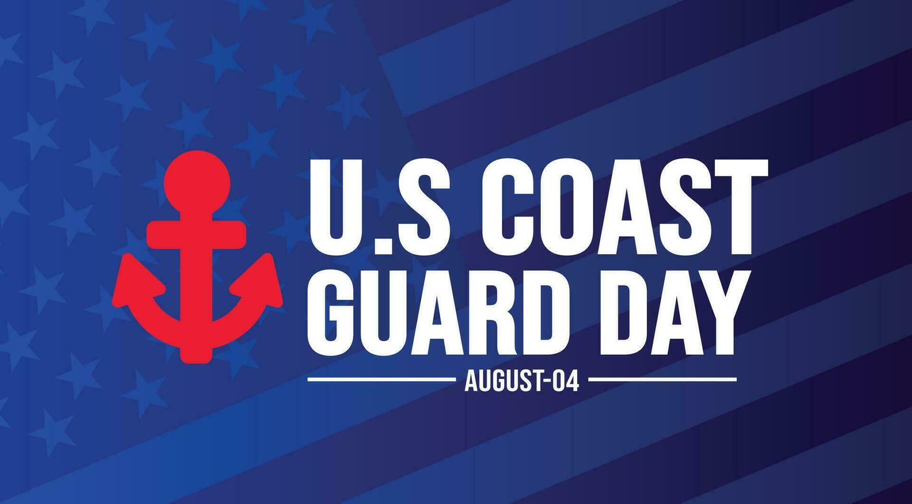 us coast guard birthday background template. Holiday concept. background, banner, placard, card, and poster design template with text inscription and standard color. vector illustration.