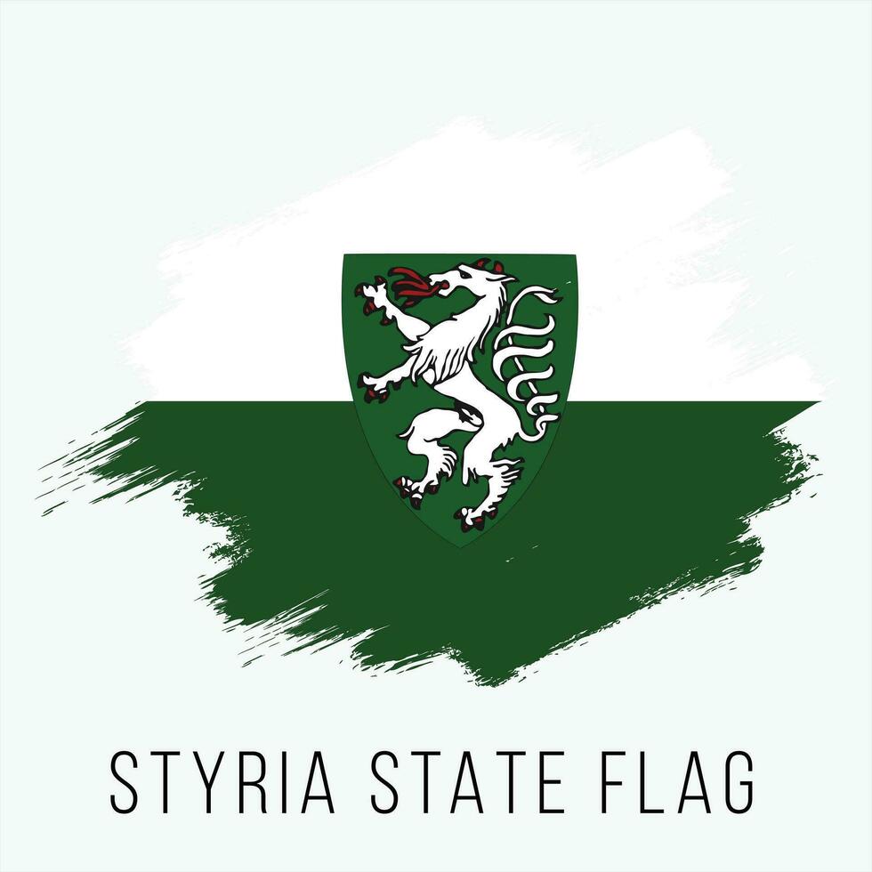 Austria States Styria Vector Flag Design Template