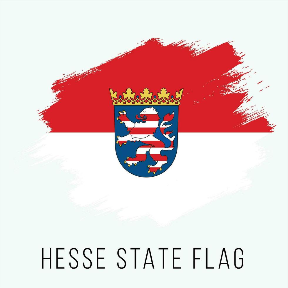 Germany State Hesse Vector Flag Design Template