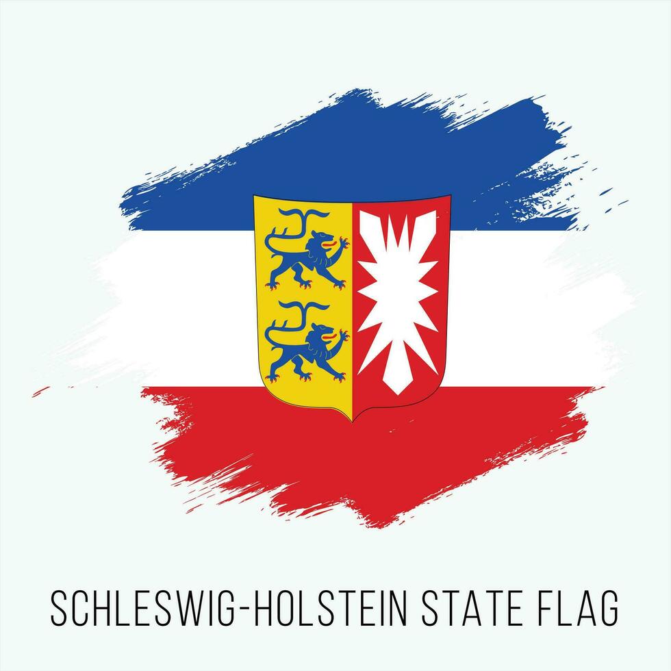 Germany State Schleswig-Holstein Vector Flag Design Template