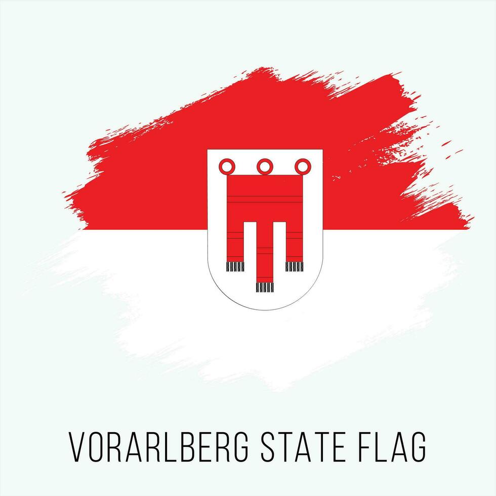 Austria States Vorarlberg Vector Flag Design Template
