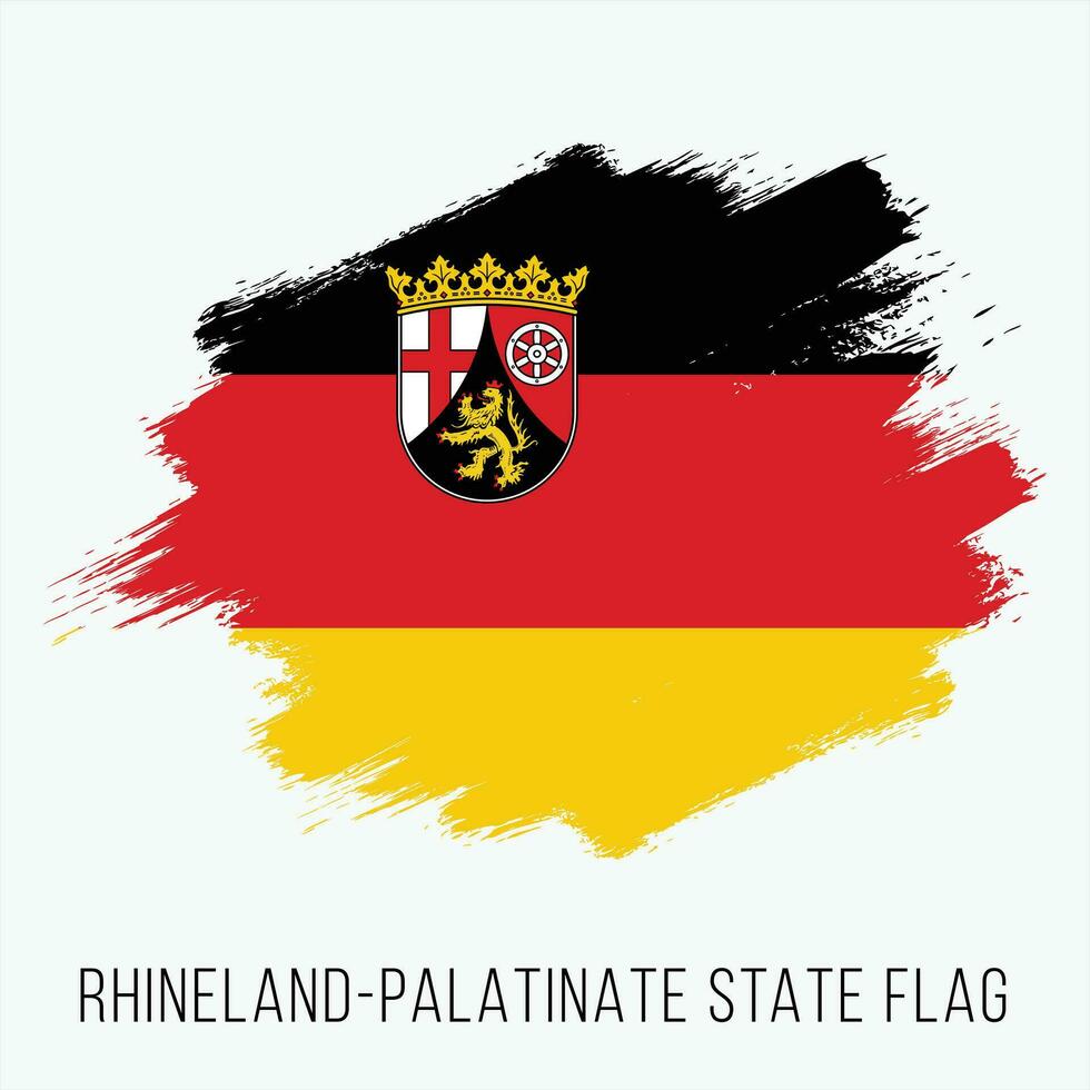 Germany State Rhineland-Palatinate Vector Flag Design Template