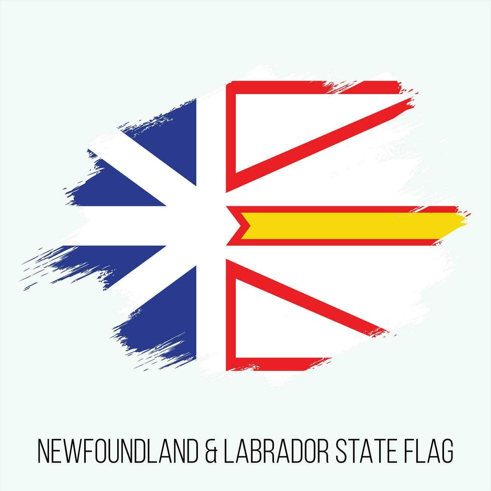 Canada Province  Newfoundland  Labrador State Vector Flag Design Template