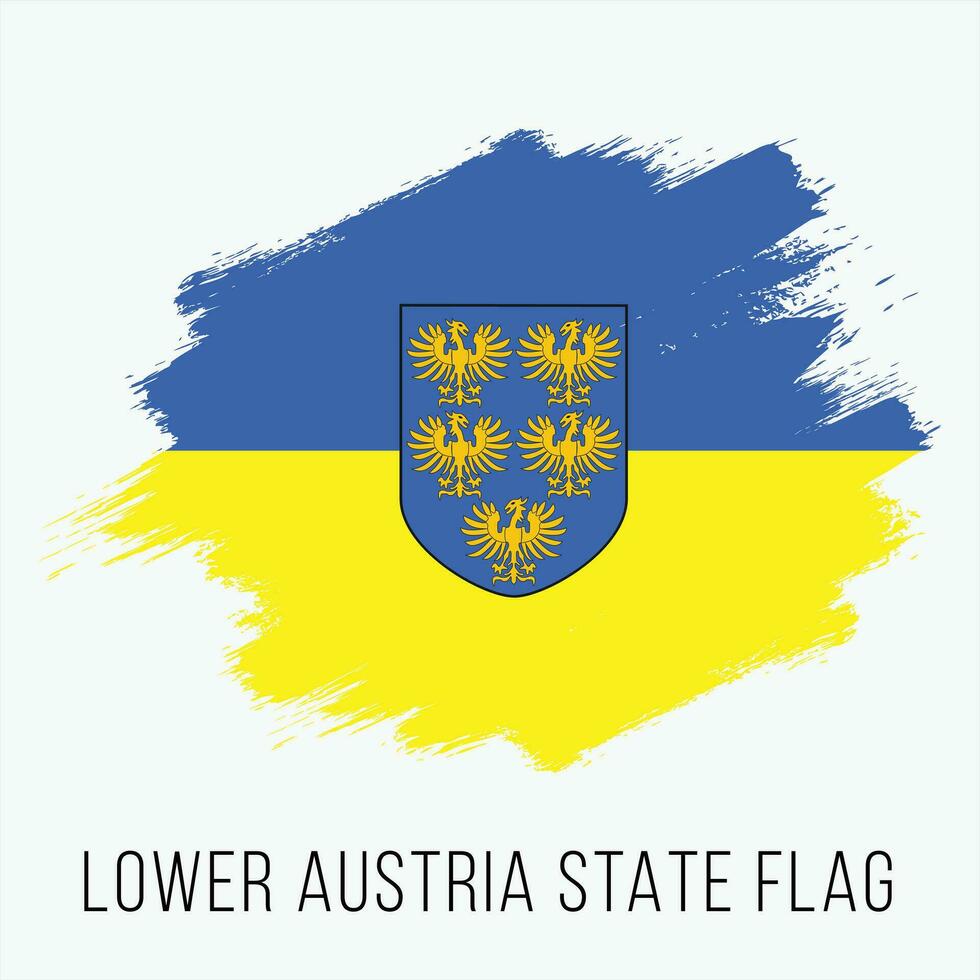 Austria States Lower Austria Vector Flag Design Template