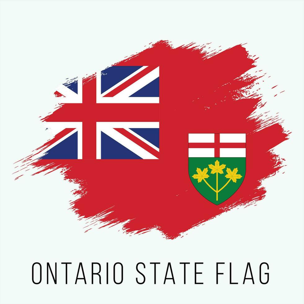 . Ontario Flag for Independence Day. Grunge Ontario Flag vector