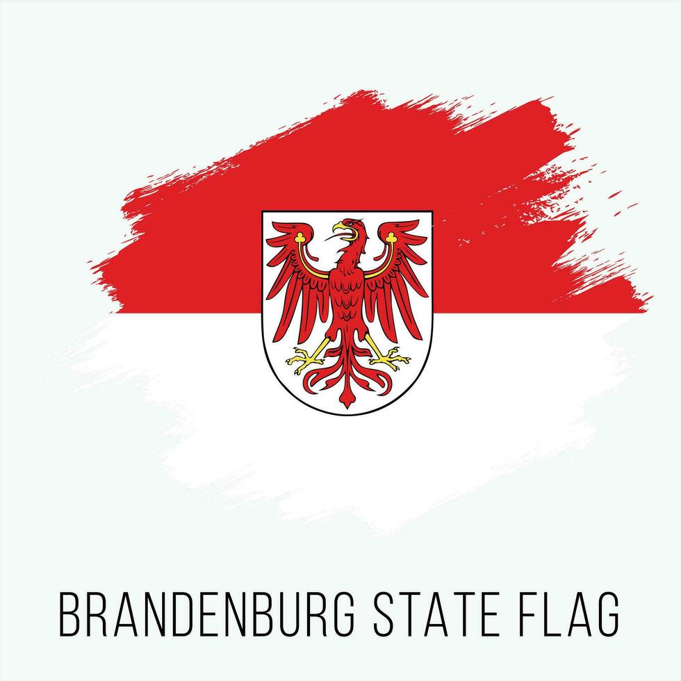 Germany State Brandenburg Vector Flag Design Template