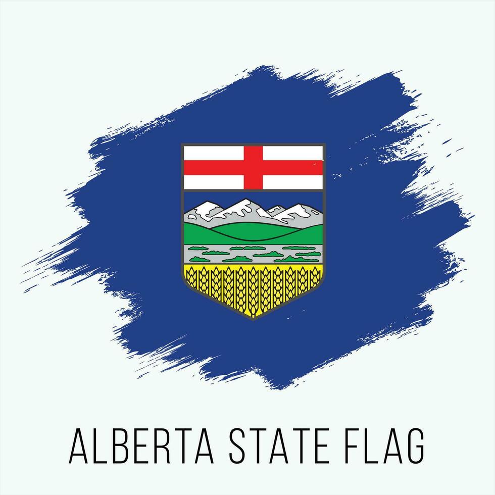 Canada Province Alberta Vector Flag Design Template