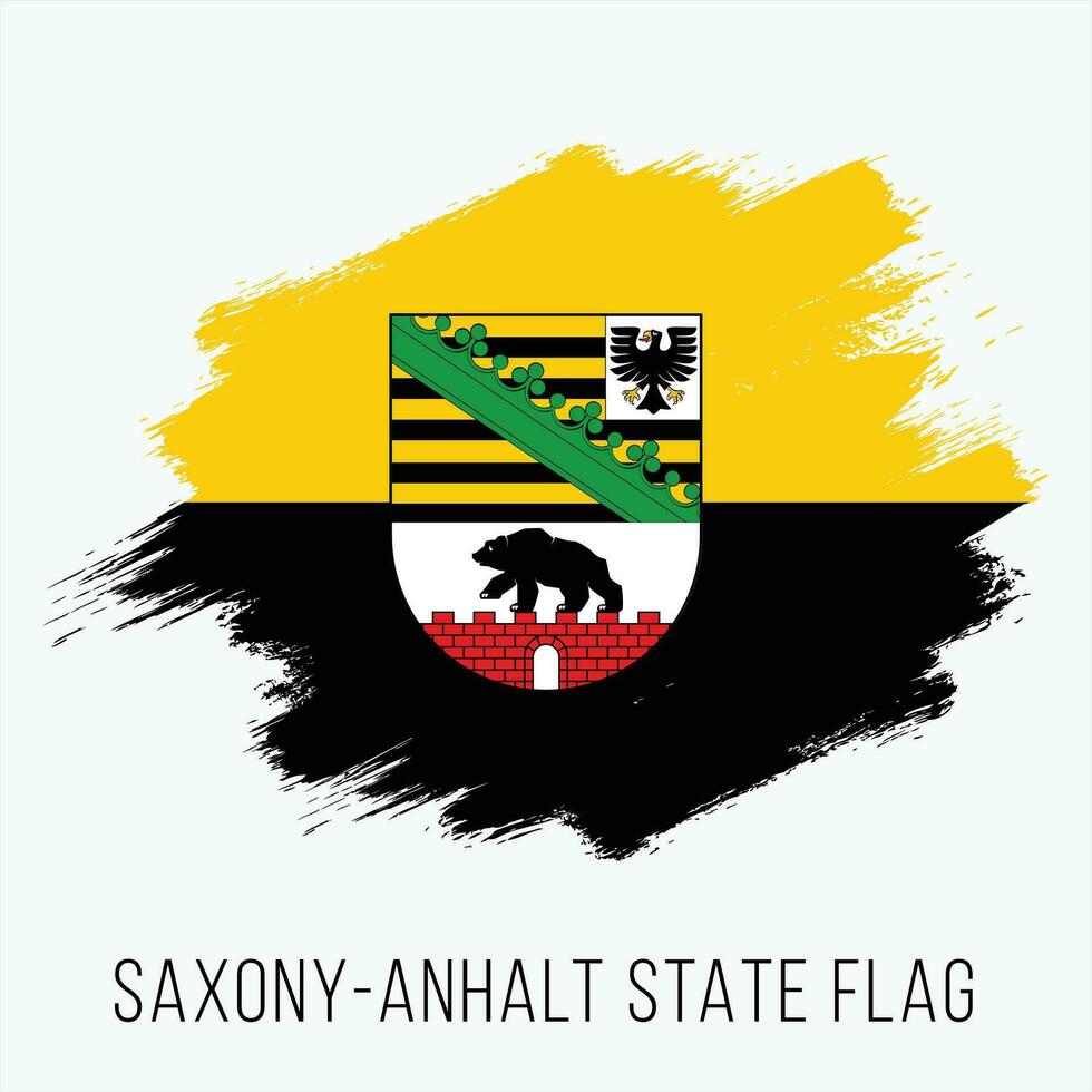 Germany State Saxony-Anhalt Vector Flag Design Template
