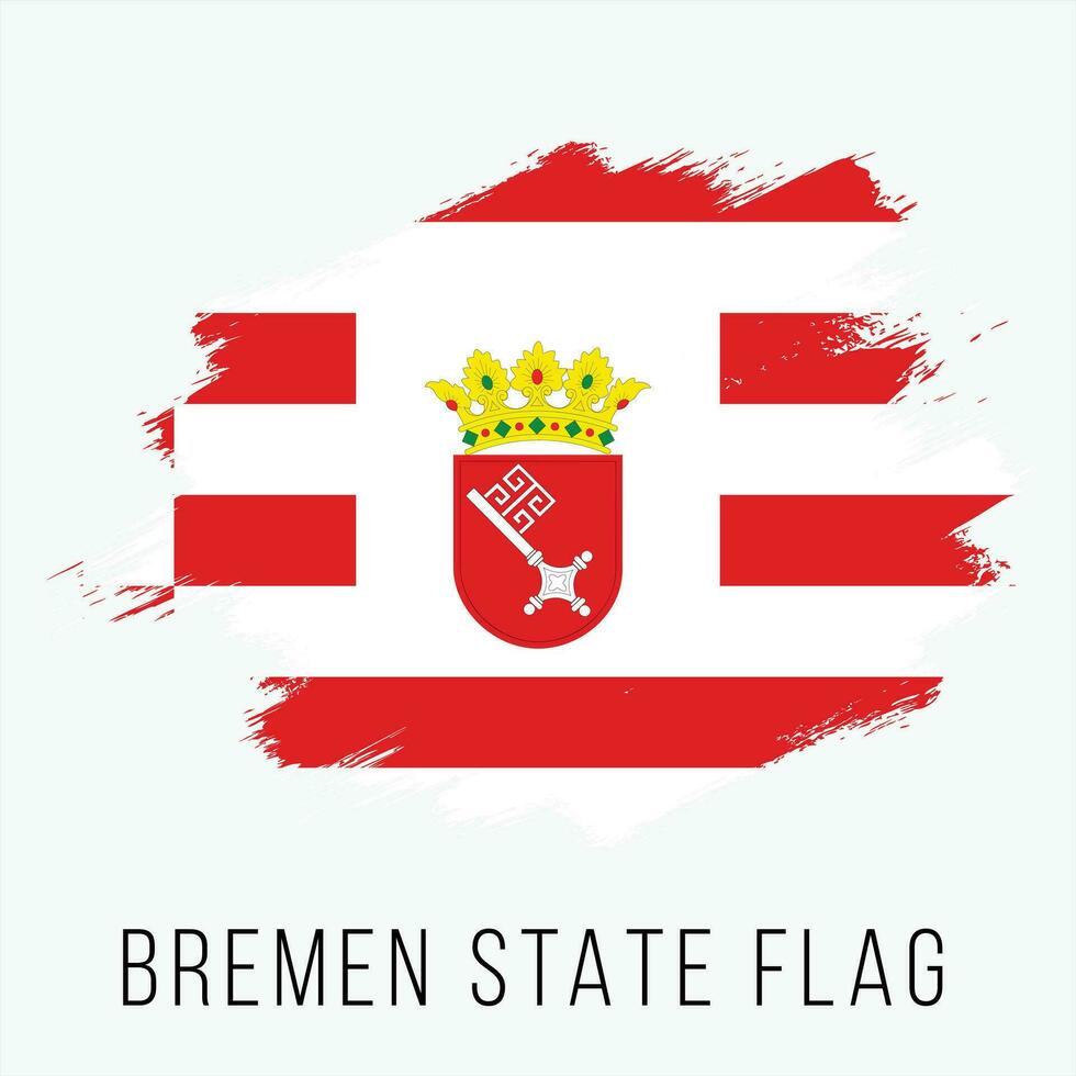 Germany State Bremen Vector Flag Design Template