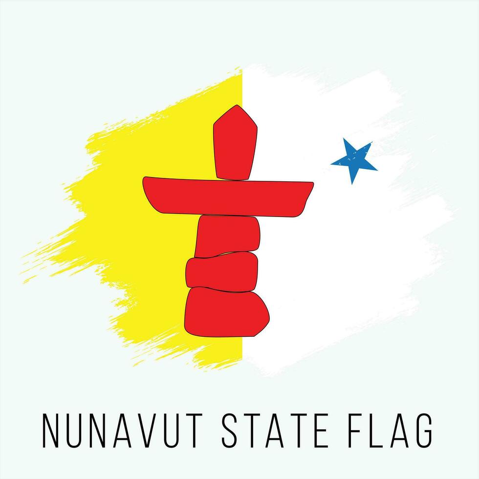 Canada Province Nunavut Vector Flag Design Template