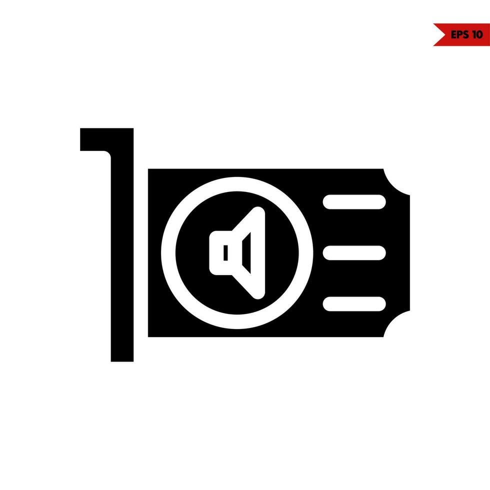 ticket glyph icon vector