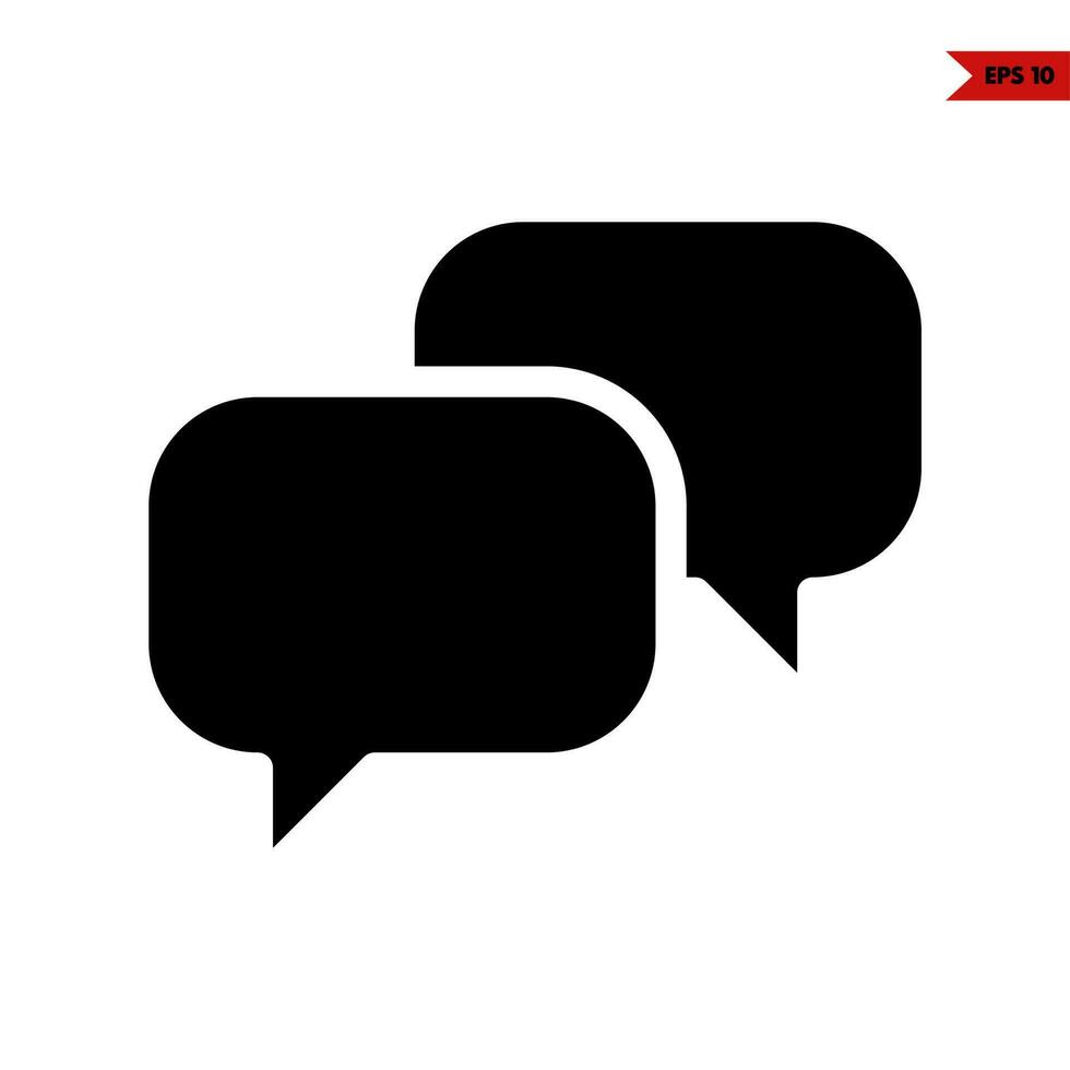 speech bubble glyph icon vector