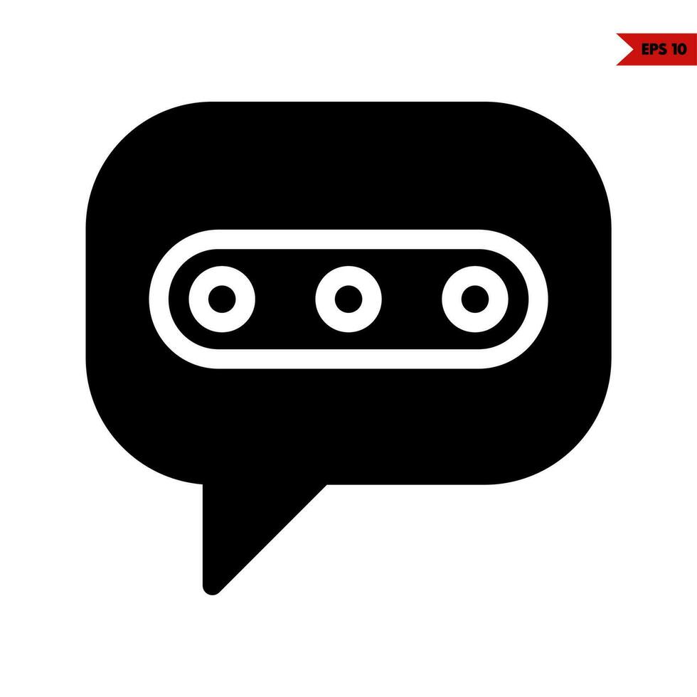 speech bubble glyph icon vector