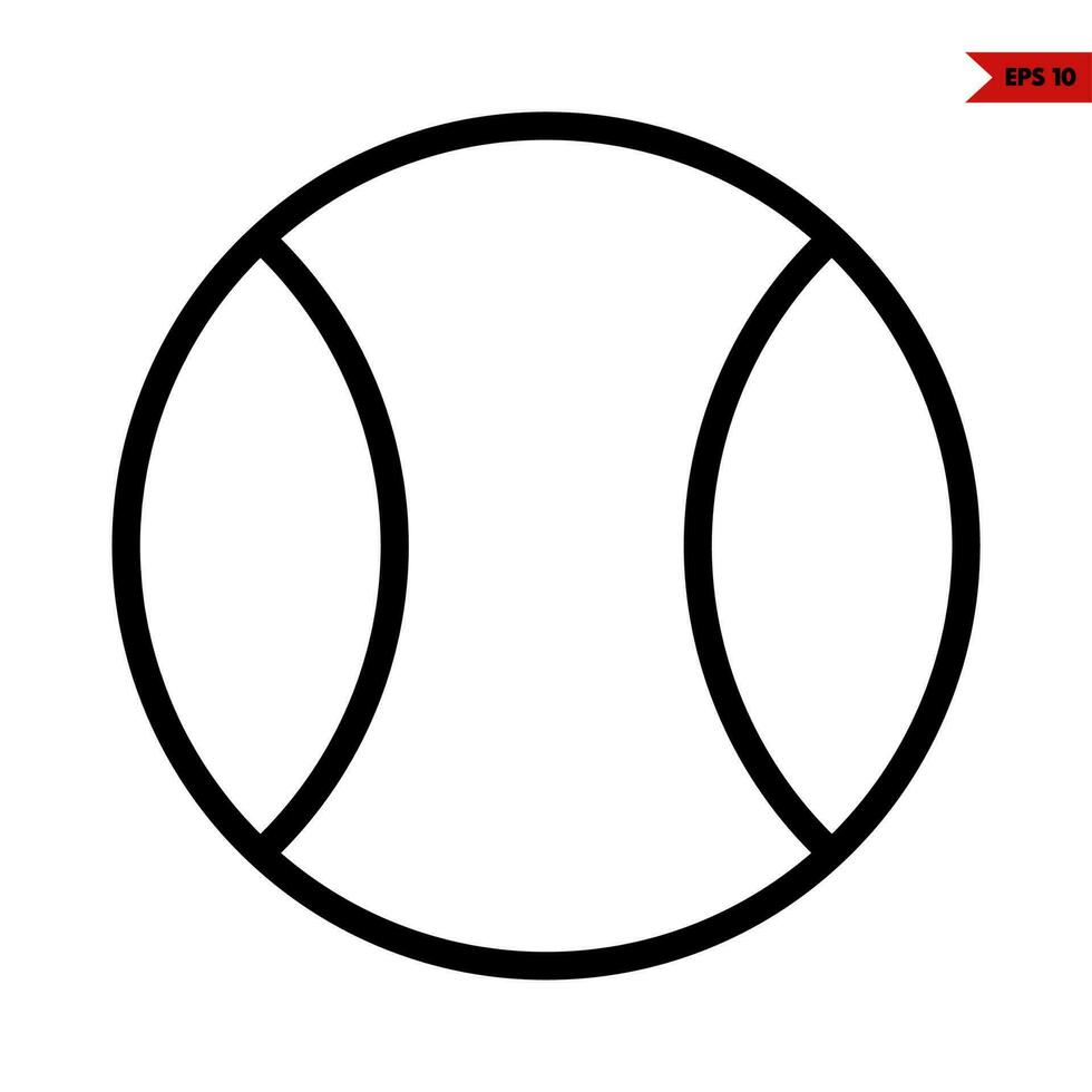 ball line icon vector