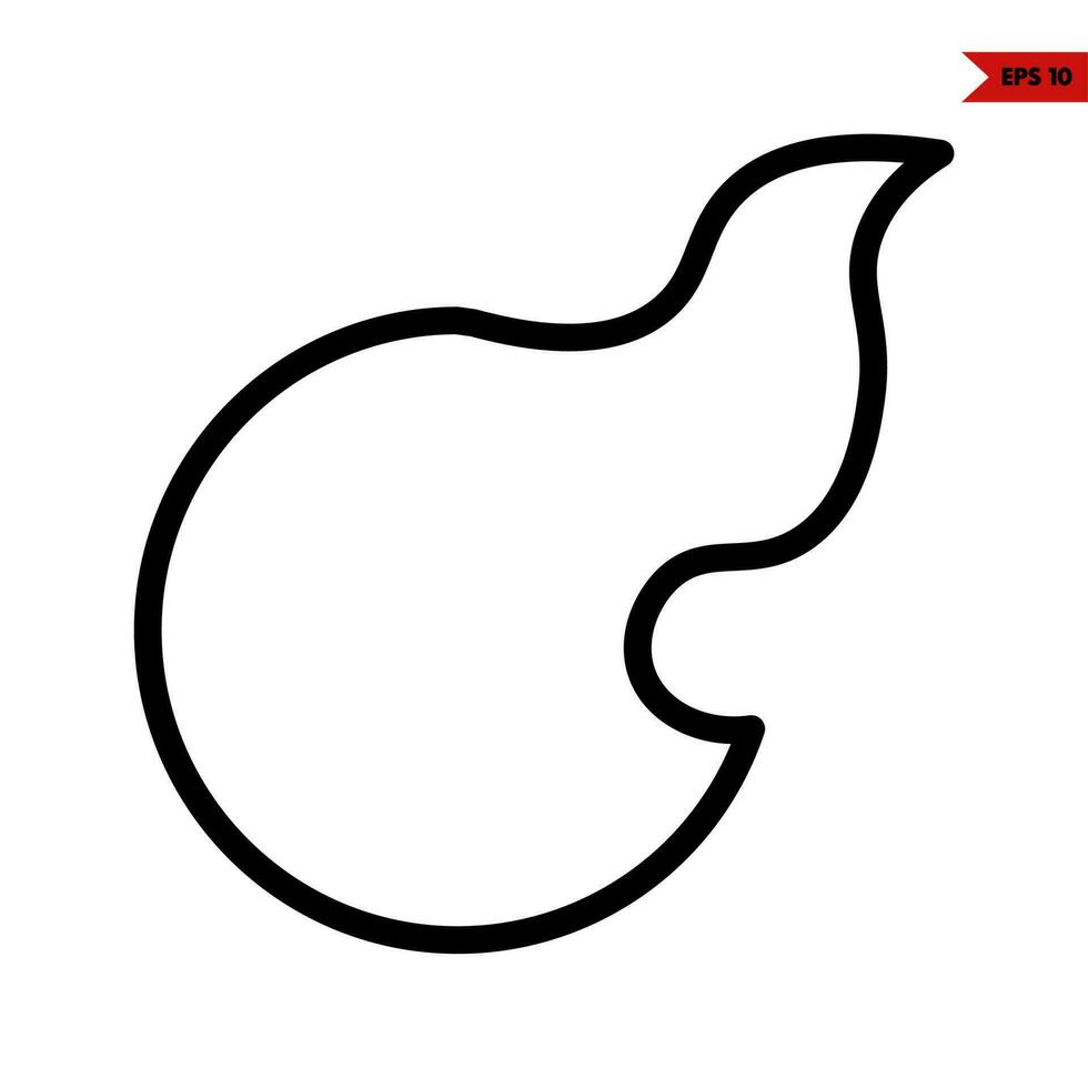 fire line icon vector