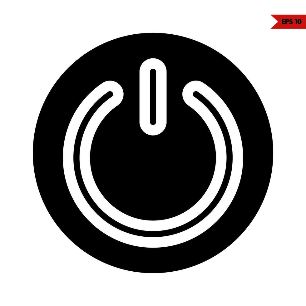 turn off glyph icon vector