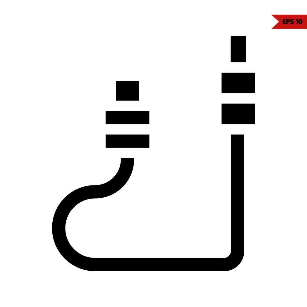 cable glyph icon vector