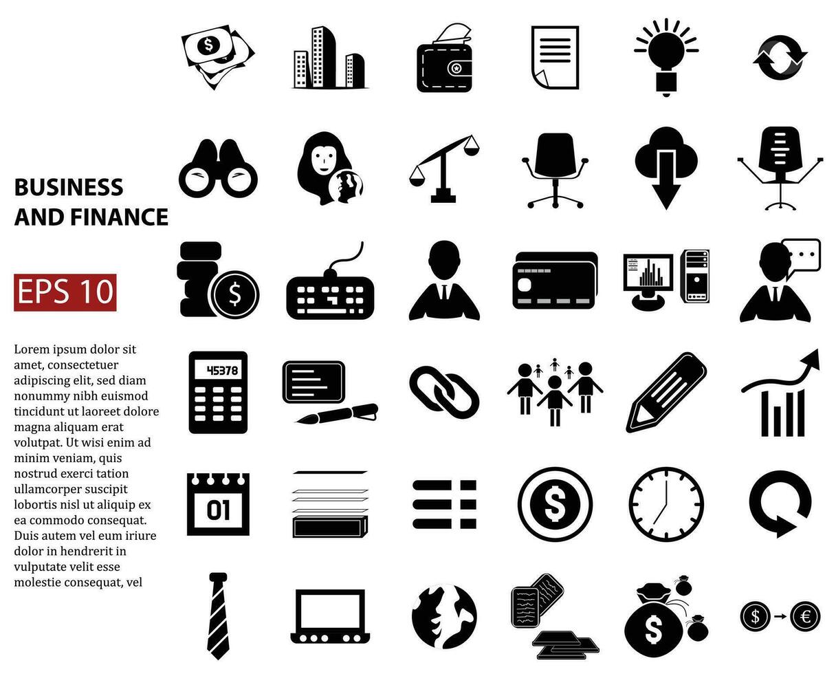 financiero íconos y símbolos tendencia vector