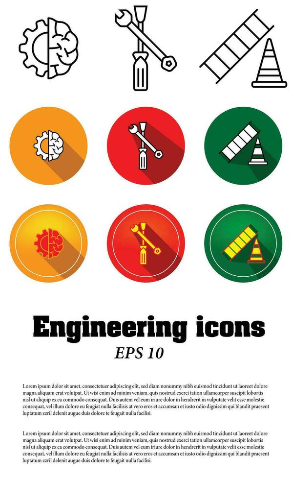 Engineering Icons And Symbols vector