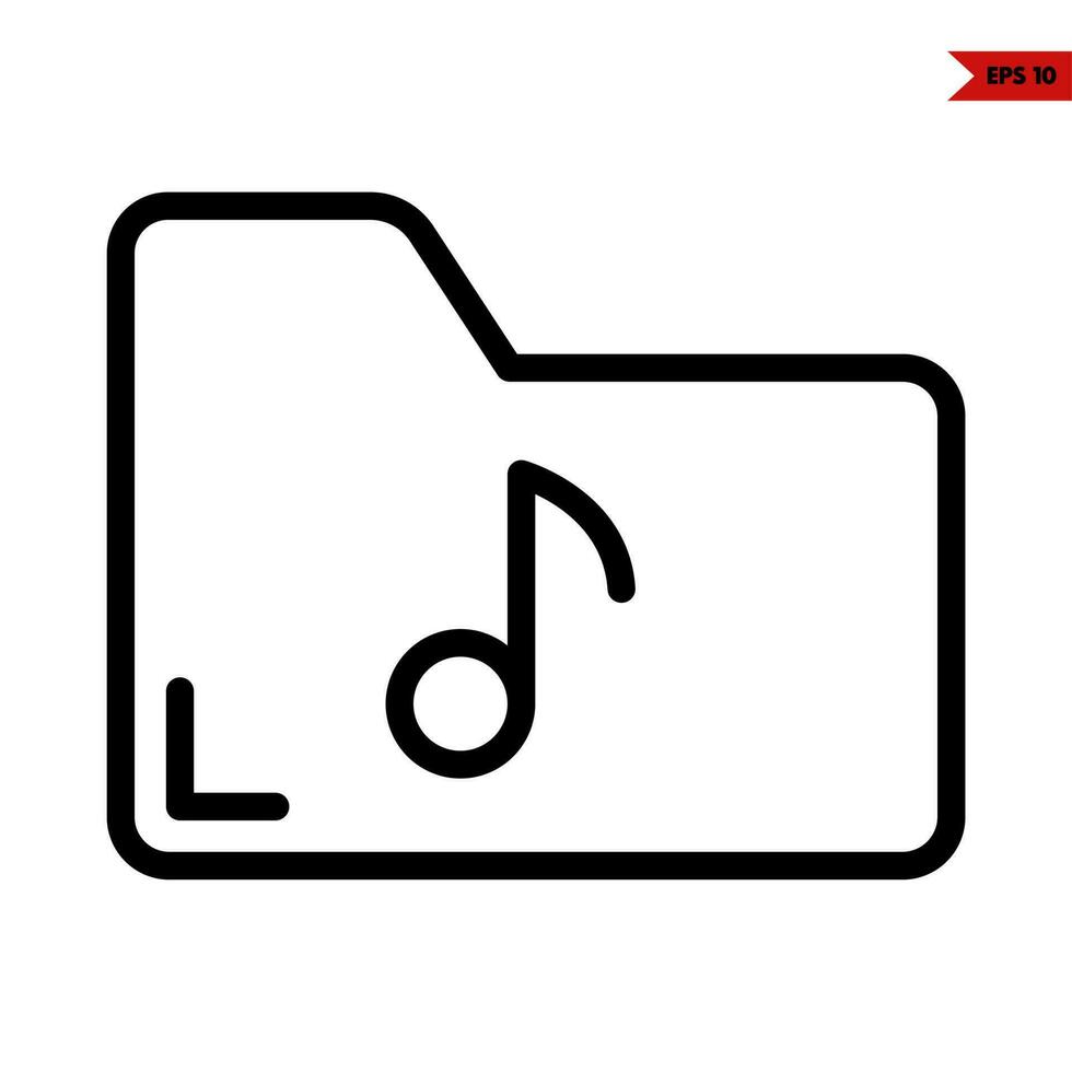 folder music line icon 25557879 Vector Art at Vecteezy