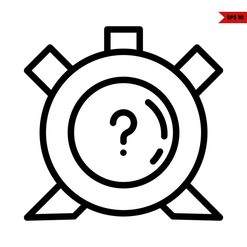 question mark line icon vector