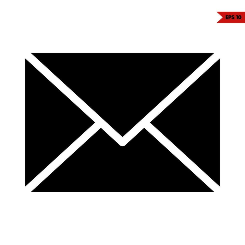 mail glyph icon vector