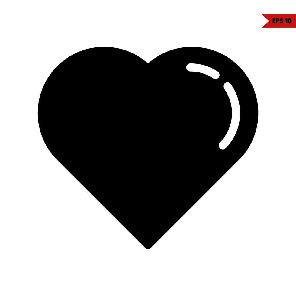 love  glyph icon vector