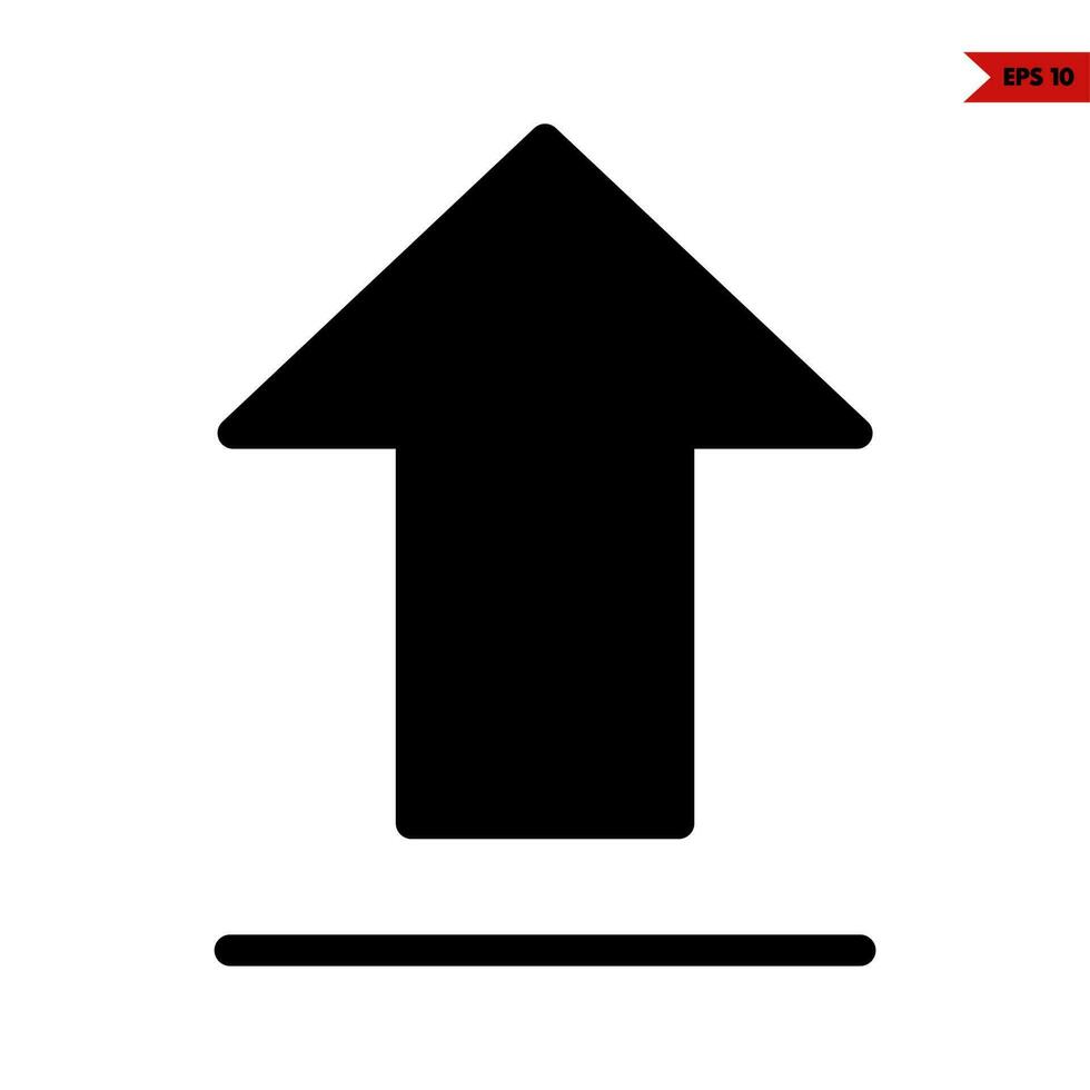 up arrow glyph icon vector
