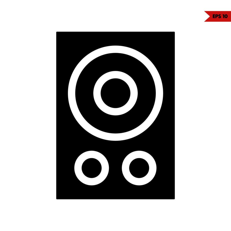 audio speaker glyph icon vector