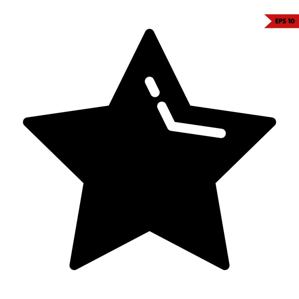 star glyph icon vector
