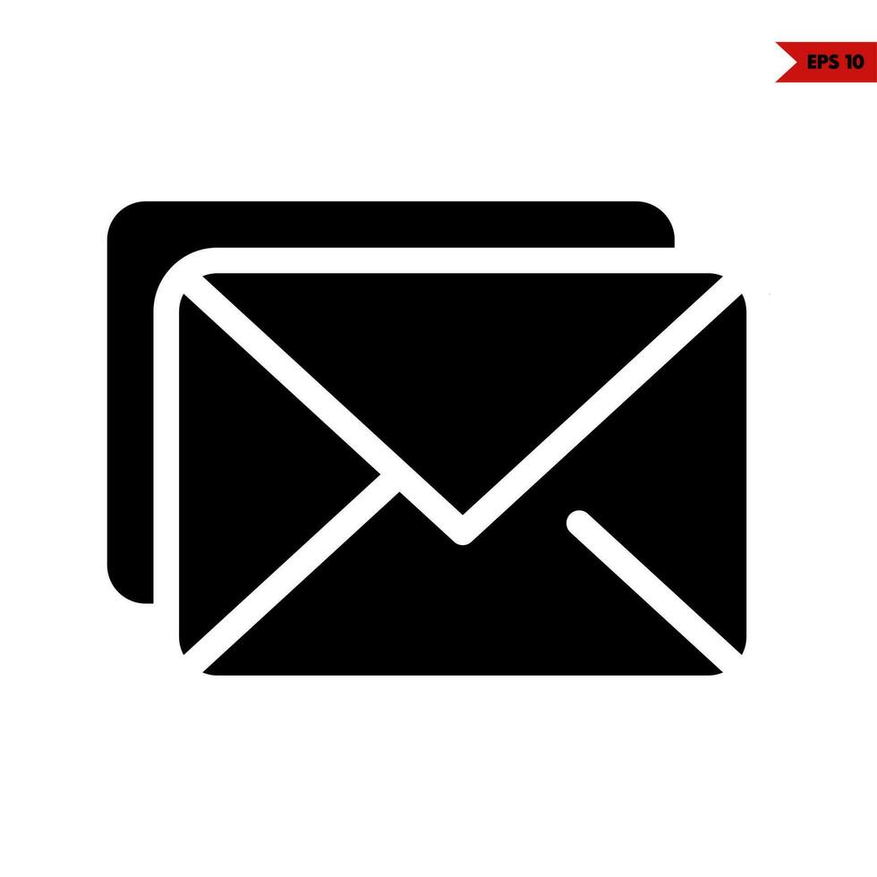 mail glyph icon vector