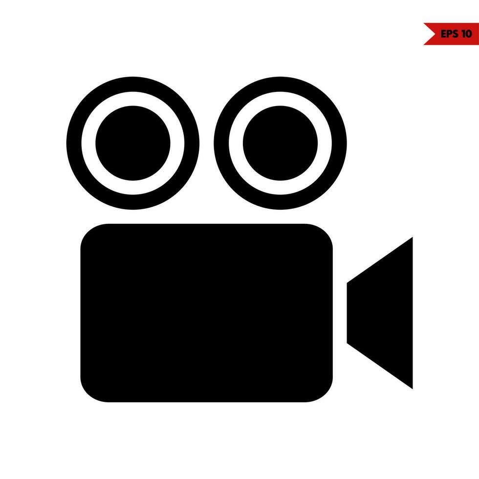 camera video glyph icon vector