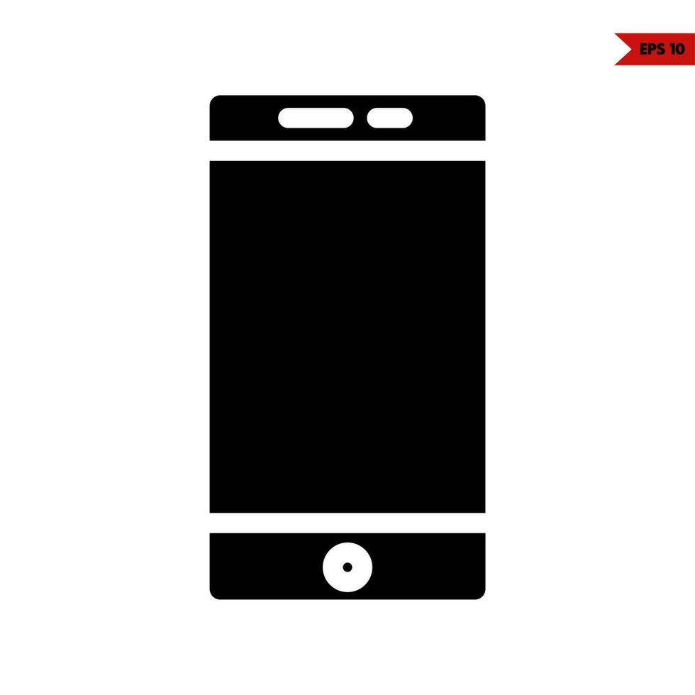 mobile phone glyph icon vector