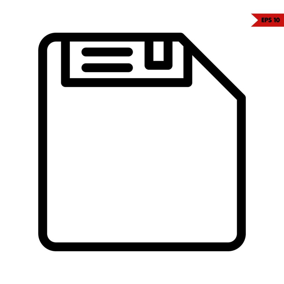 memory card line icon vector