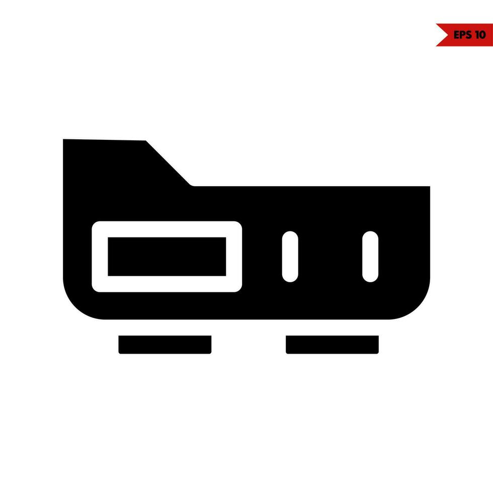 projector glyph icon vector