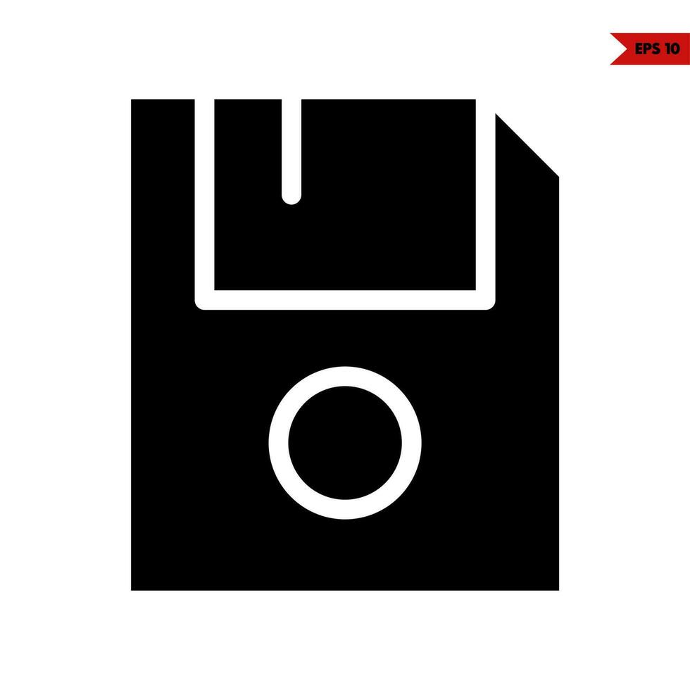 memory card glyph icon vector
