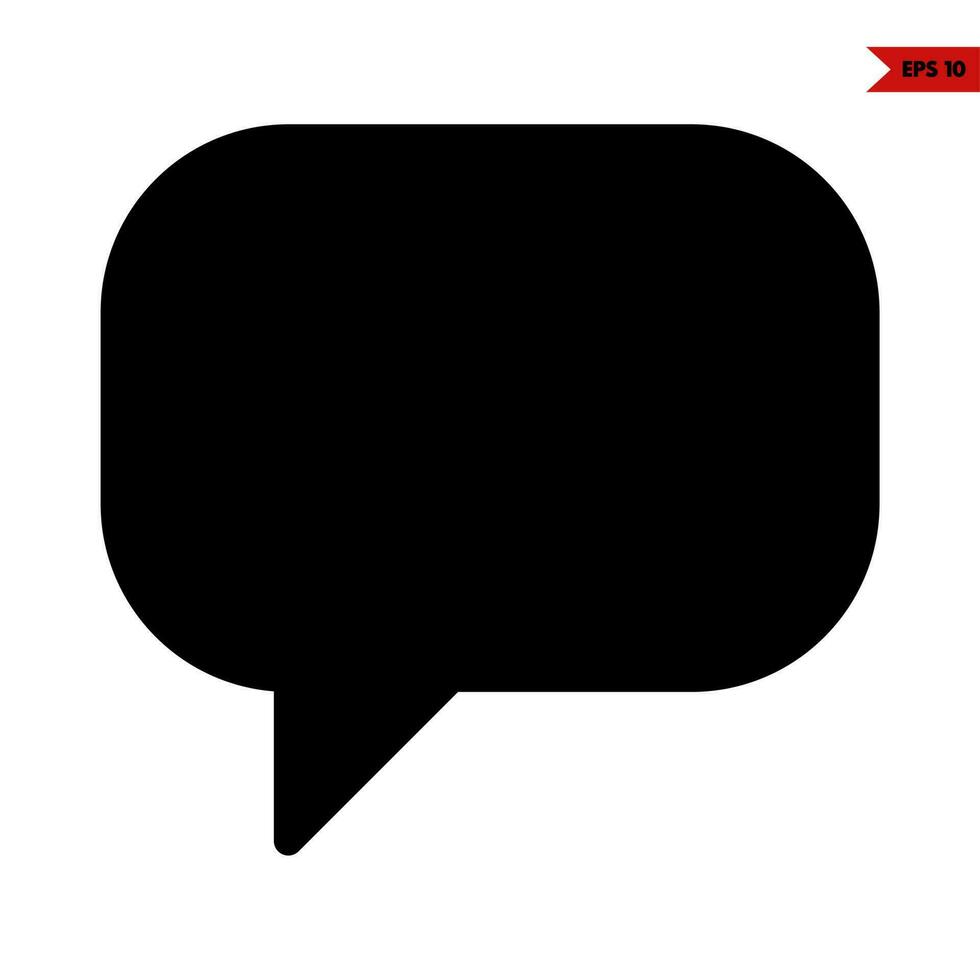 speech bubble glyph icon vector