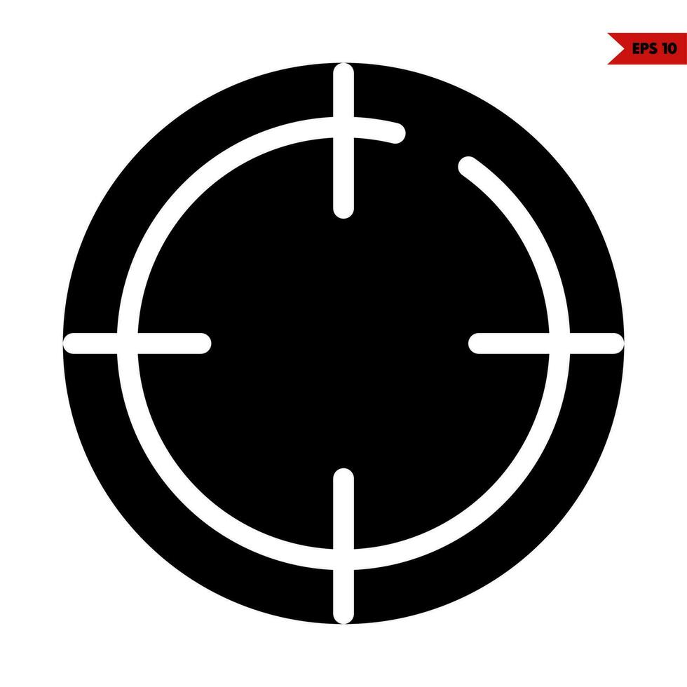 shoot gun glyph icon vector