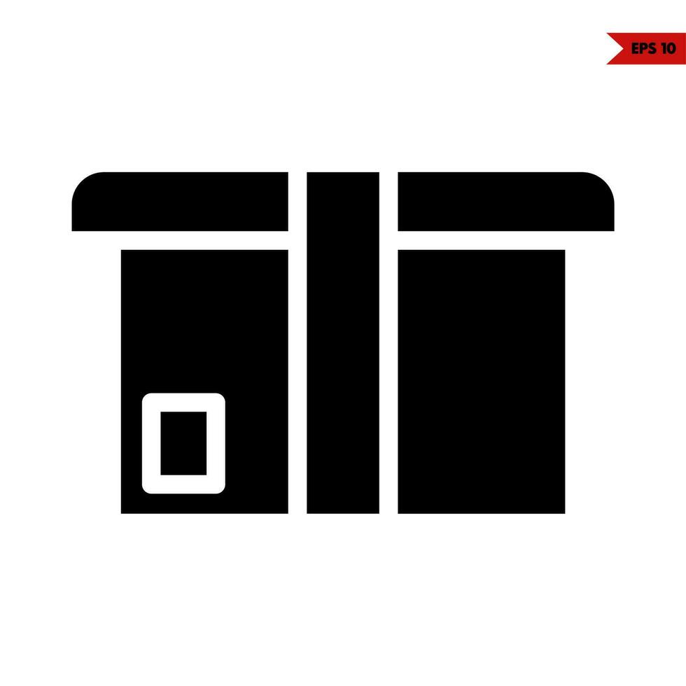 box glyph icon vector
