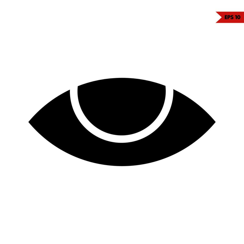 icono de glifo de ojo vector
