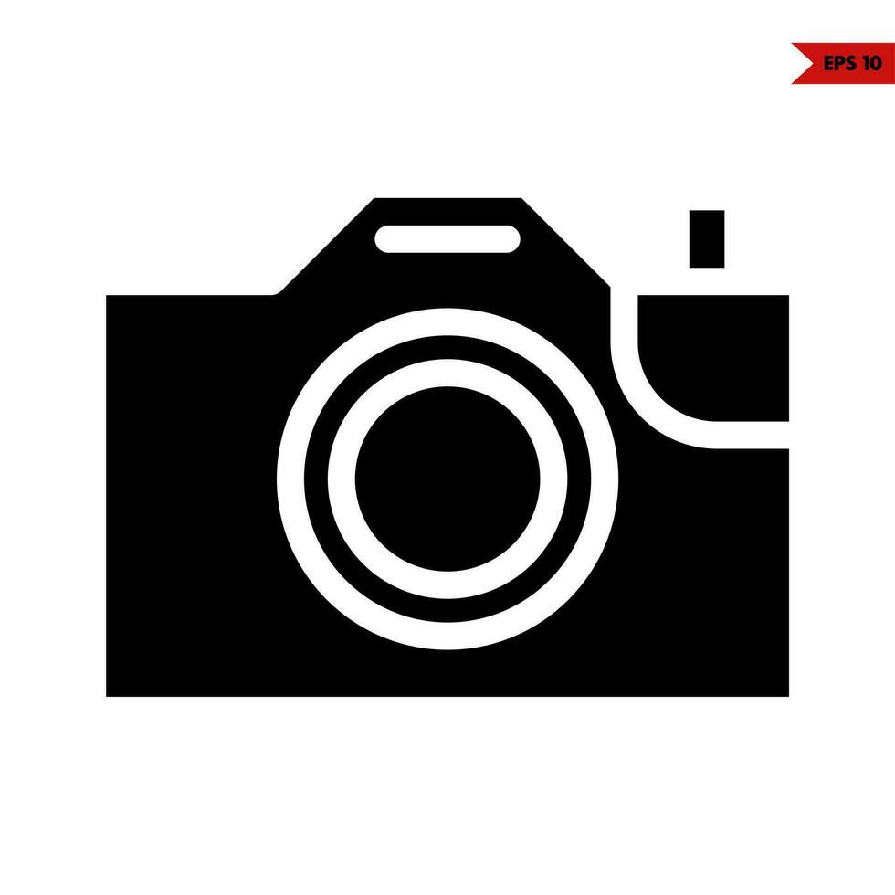 camera photo glyph icon vector