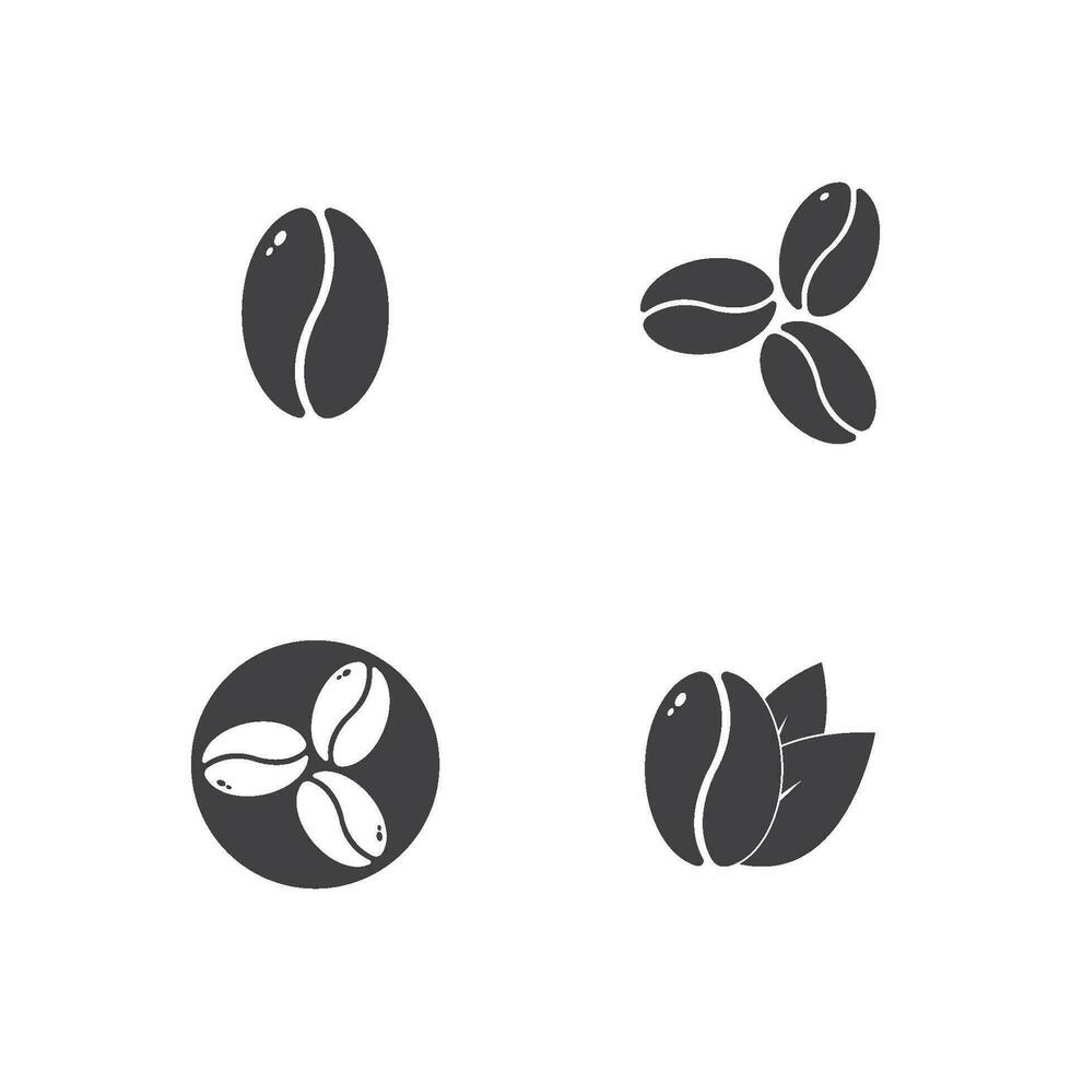 coffee beans template vector icon
