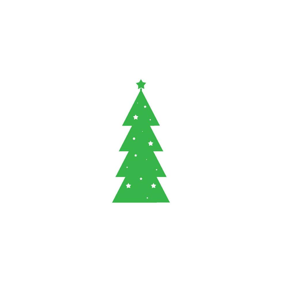 Navidad árbol logo ilustracion vector