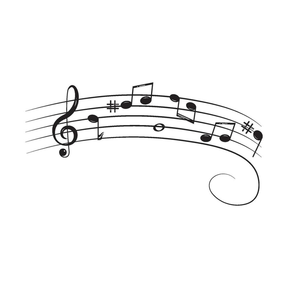 vector de icono de nota musical