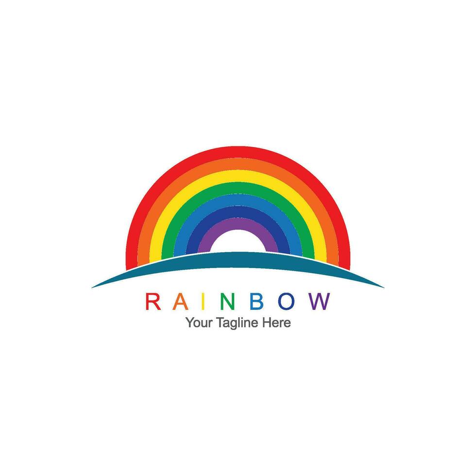 Rainbow icon logo vector