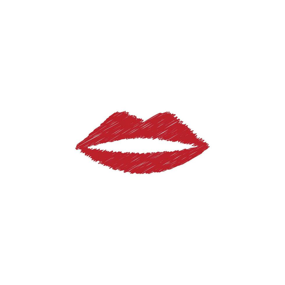 Vector Kiss. Sexy Lips
