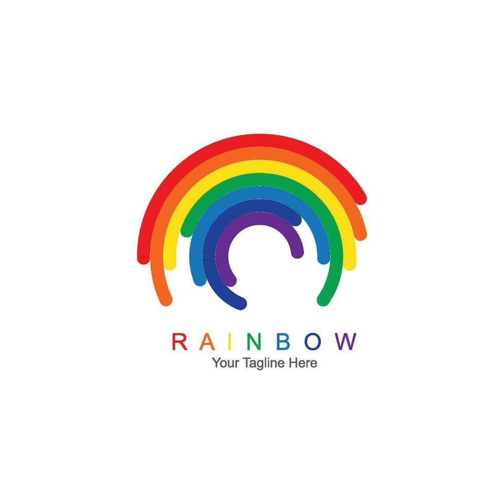 Rainbow icon logo vector