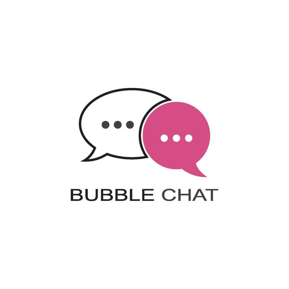 Speech bubble icon Logo template vector