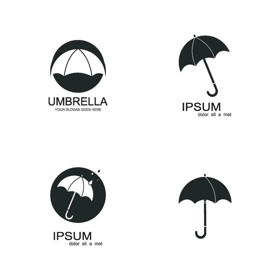 umbrella logo vector